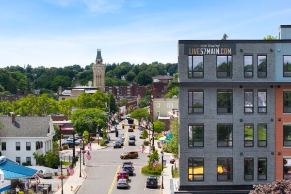Aerial of downtown Marlborough