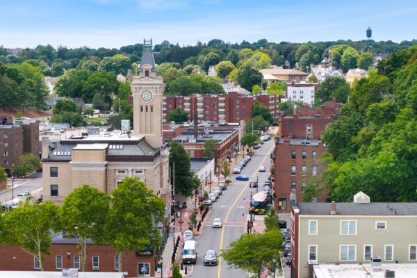 Aerial of Downtown Marlborough